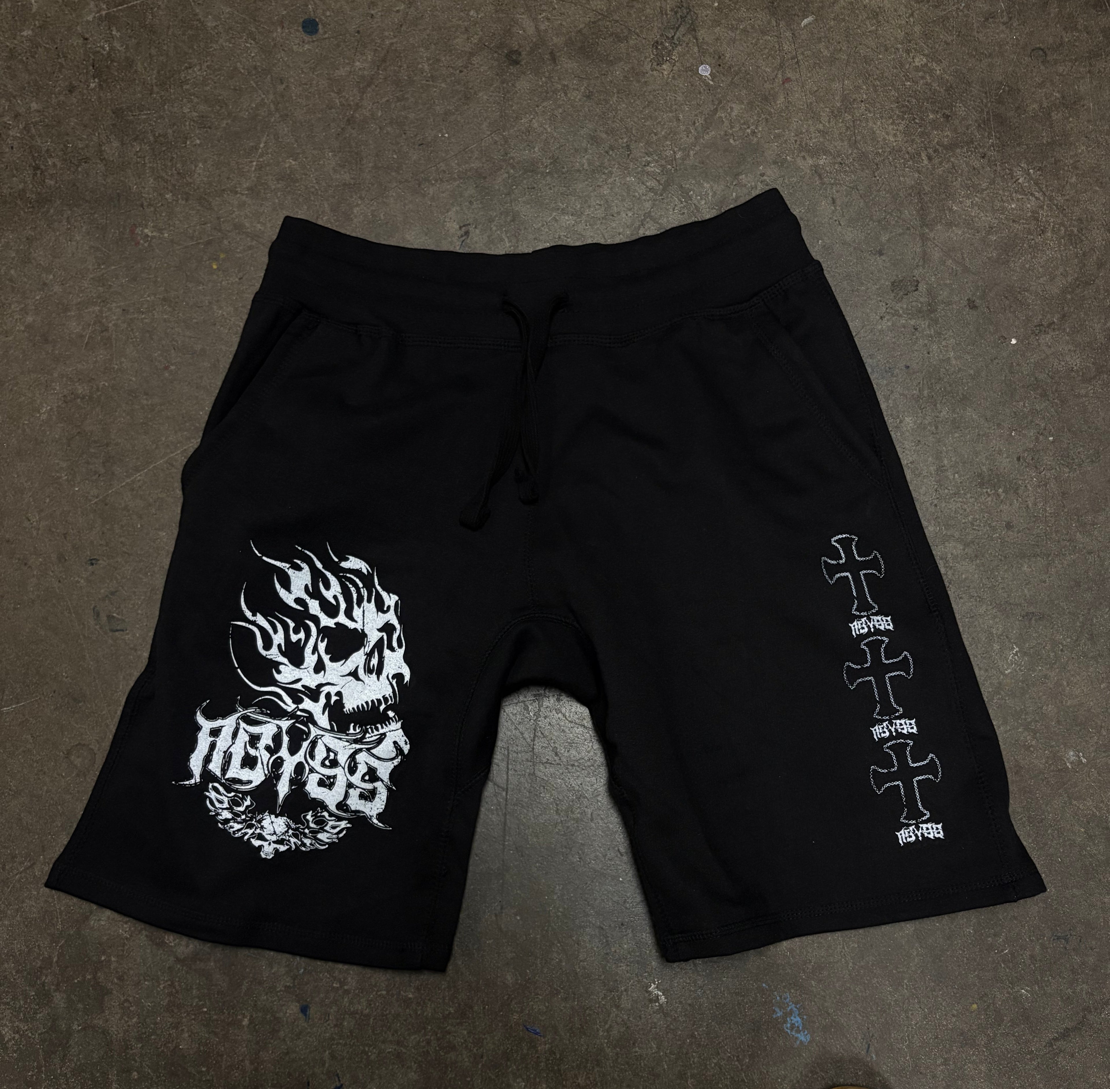 Abyss Skull/Cross Sweat Shorts